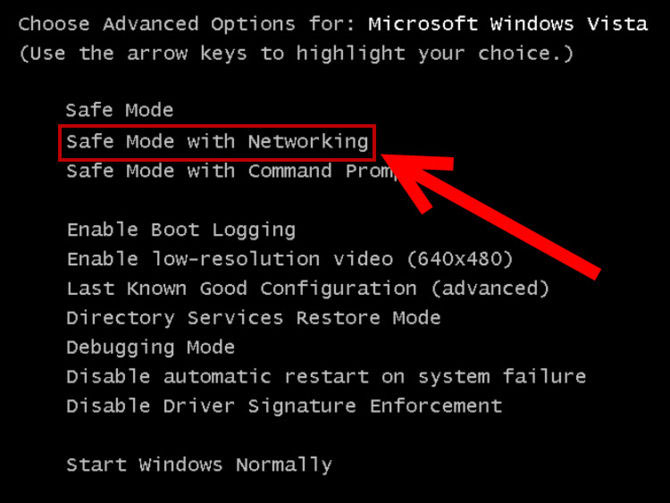 safemode with networking